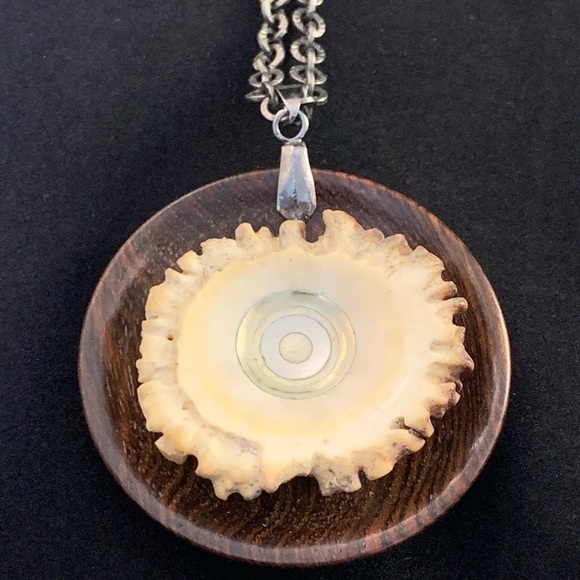 Hand turned NEW Custom Wood &Antler necklace set - Picture 6 of 8